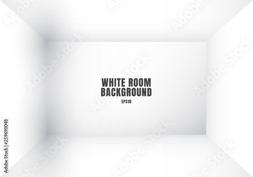 3D empty white room modern blank interior background. House, studio room. You can use for mockup you business project