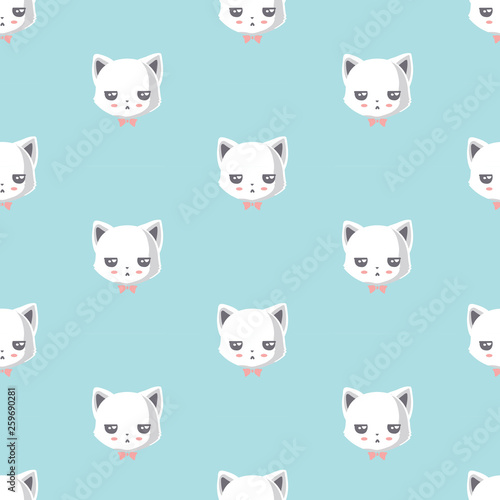 pattern with cute cat..