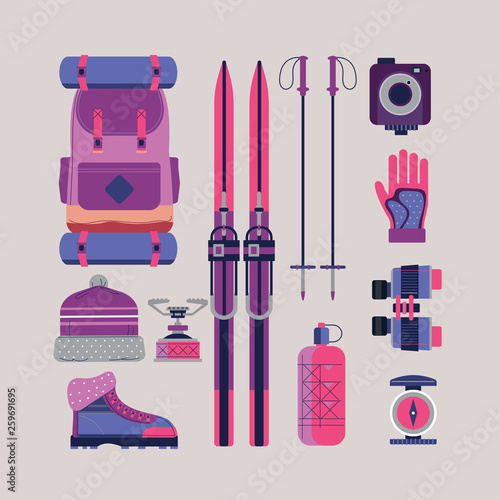 Cute Hiking and Camping equipment 