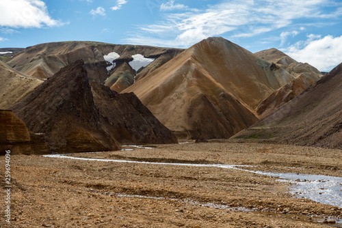 Volcanic mountains of Landmannalaugar in Fjallabak Nature Reserve. Iceland