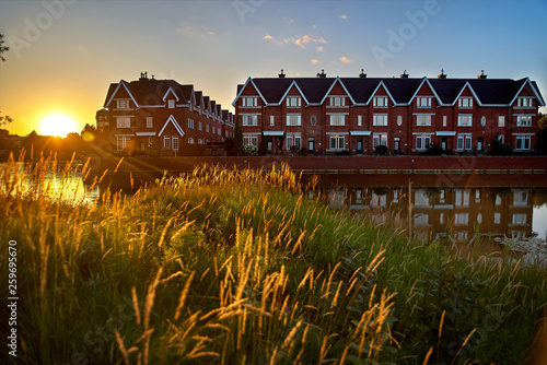 Photography Beautiful sunset over the lake
