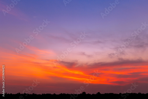 Beautiful sunset in twilight tone for background and concept