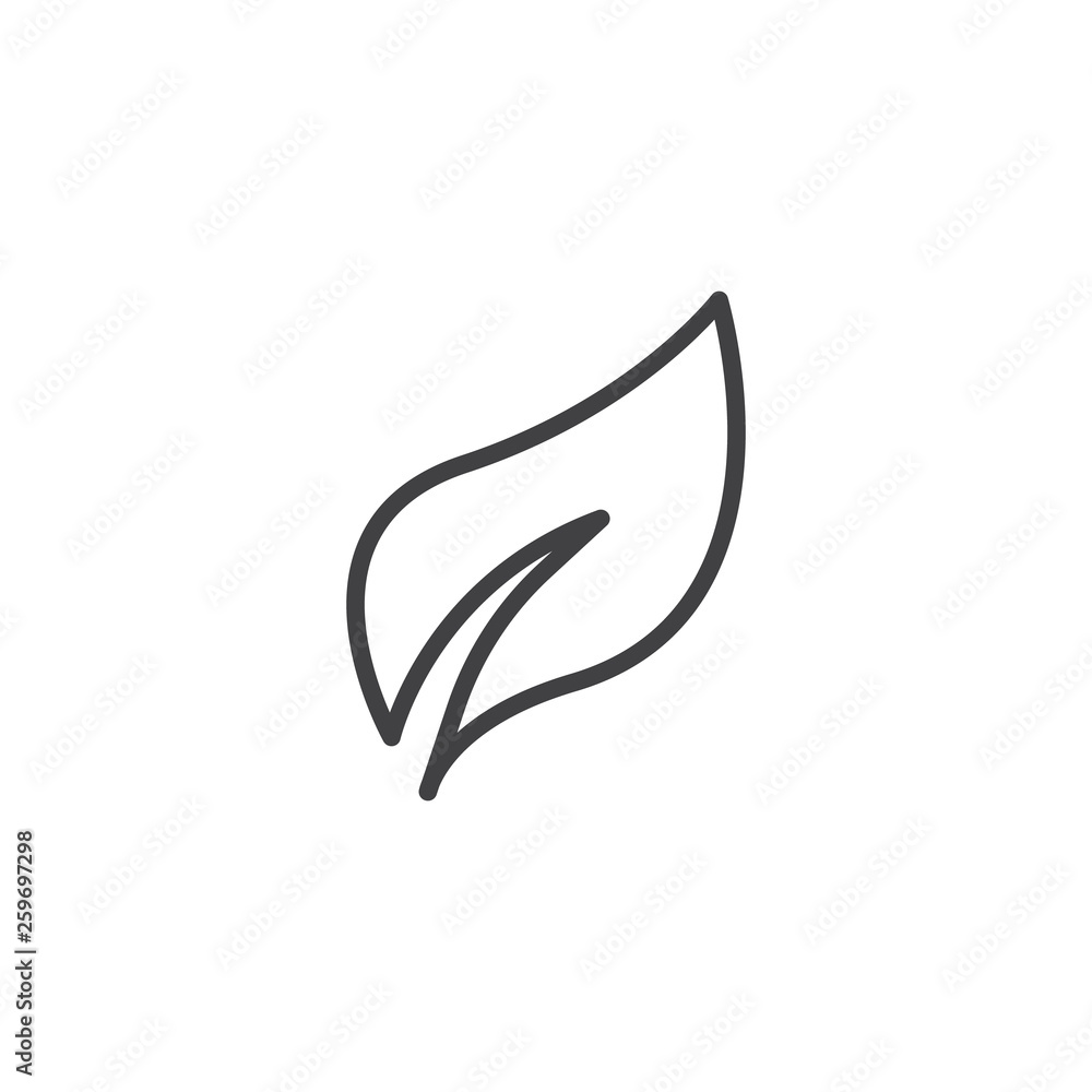 Leaf plant line icon. linear style sign for mobile concept and web design. Eco leaf outline vector icon. Symbol, logo illustration. Pixel perfect vector graphics Leaf plant line icon. linear style sign for mobile concept and web design. Eco leaf outline vector icon. Symbol, logo illustration. Pixel perfect vector graphics