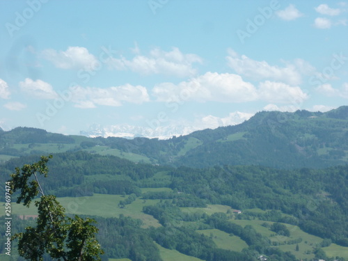Fototapeta Naklejka Na Ścianę i Meble -  Paysage montagne plaine
