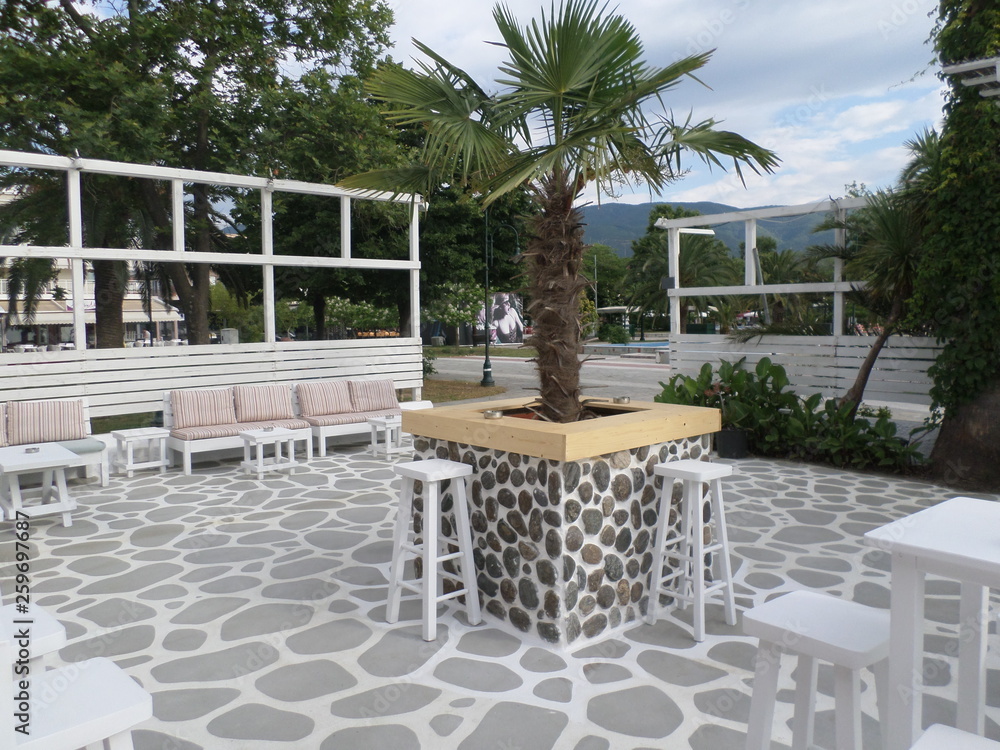 Fototapeta premium Greek beach bar