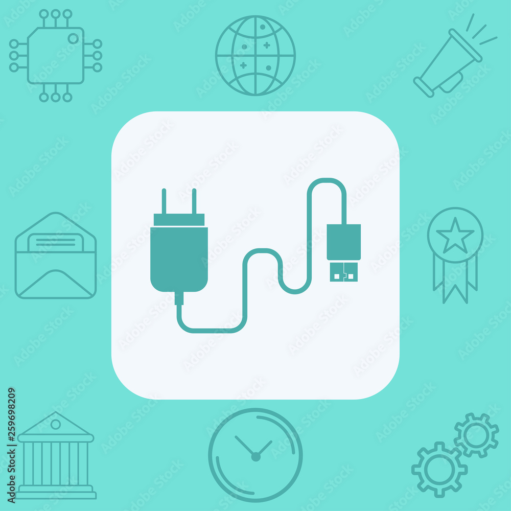 Charging adapter vector icon sign symbol Charging adapter vector icon sign symbol