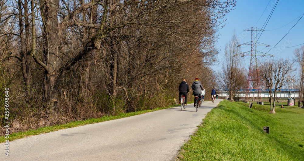 Krakow, Poland - 04, 02, 2019: the first warm spring days Krakow, Poland - 04, 02, 2019: the first warm spring days