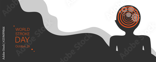 World stroke day vector banner template