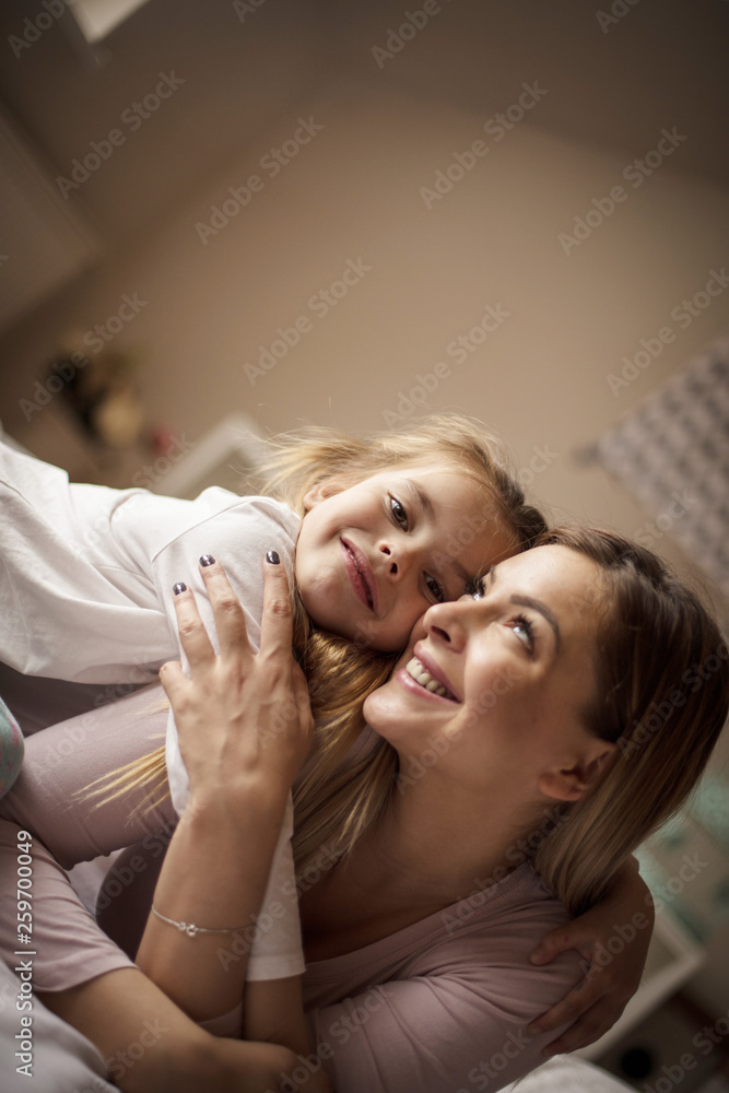 Strong hug for mom. Strong hug for mom.