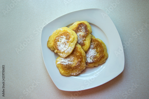 Traditional Polish pancakes on a plate