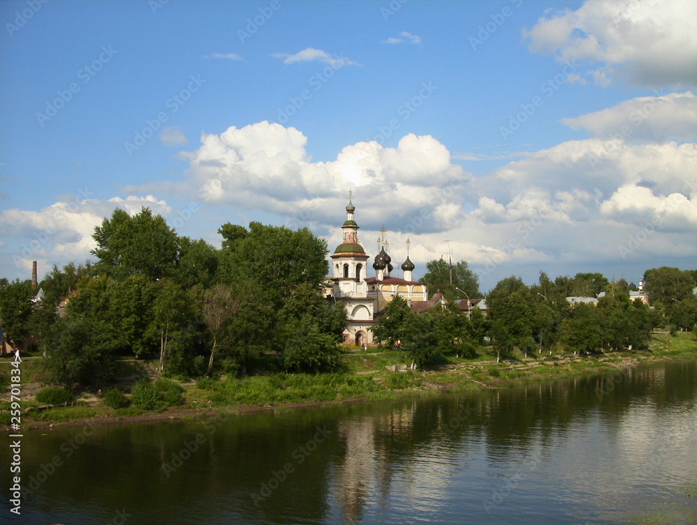 Old orthodox monasteries in Moscow and Vologda city Russia