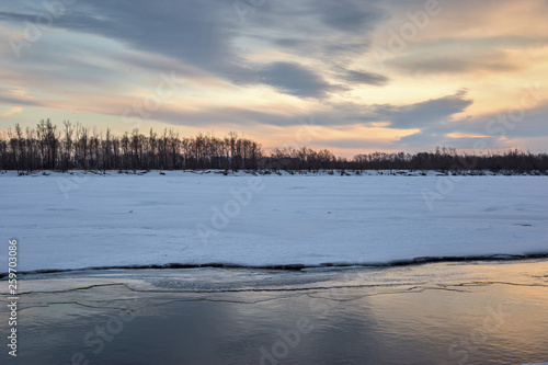 winter landscape with trees and snow © Sotnikov_EM