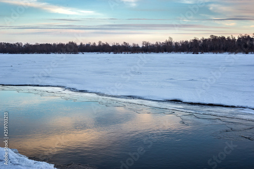 winter landscape with trees and snow