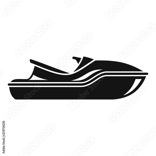 Sea jet ski icon. Simple illustration of sea jet ski vector icon for web design isolated on white background