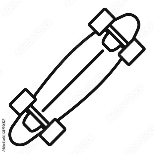 Under skateboard icon. Outline under skateboard vector icon for web design isolated on white background