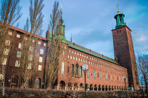 Photography Stockholm City Hall, the Building of the Municipal Council