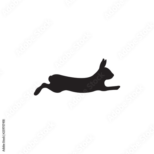 Bunny simple icon drawing on white background
