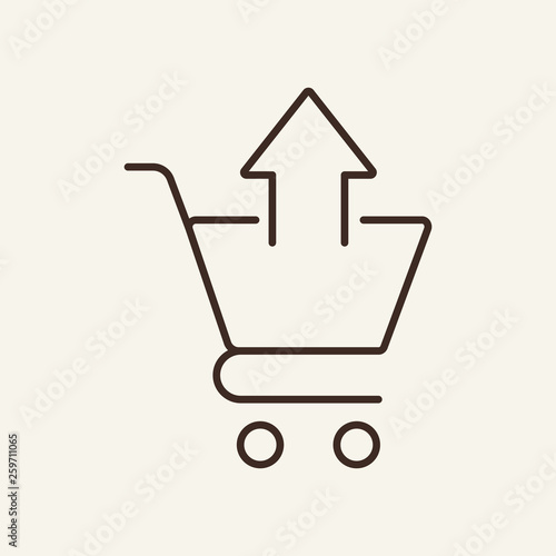 Removing from cart line icon