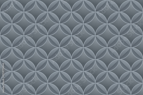 Grey Sphere Abstract Background.   ircle Seamless Background. 3D Render Background