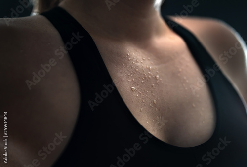 Valokuva Sweat on skin