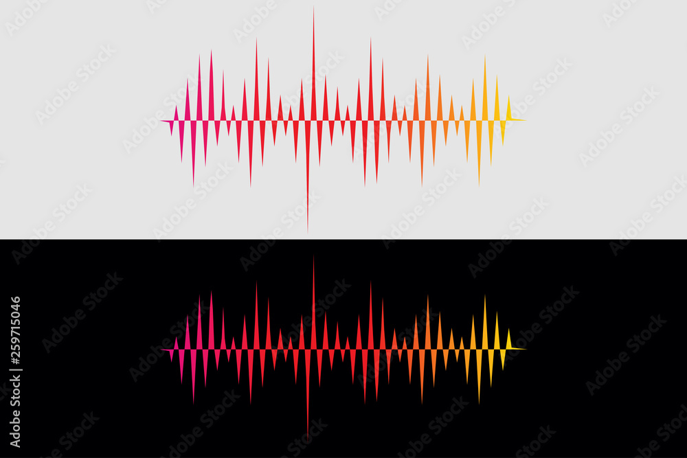 unique audio pulse or wave logo design element unique audio pulse or wave logo design element