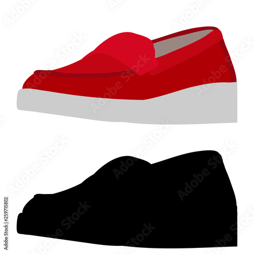 red moccasin shoes