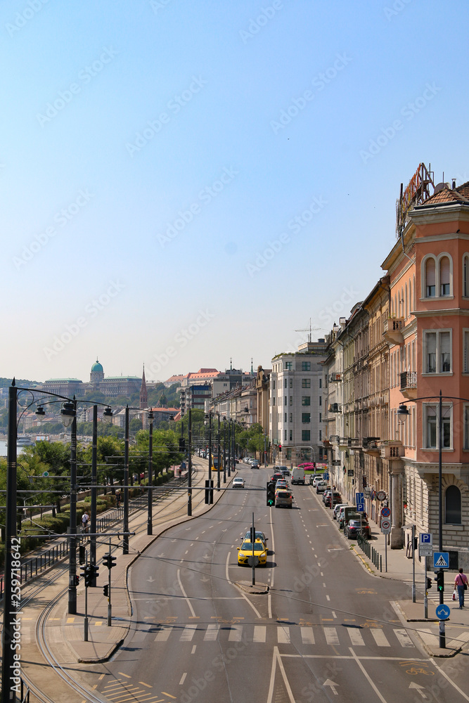 Streets of budapest hungary