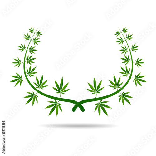 Fototapeta Naklejka Na Ścianę i Meble -  Cannabis marijuana design graphics