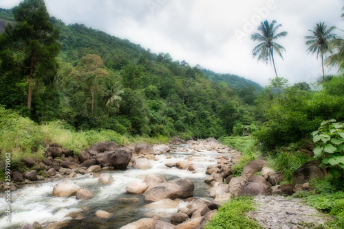 River flowing over rocks in Kiriwong photo