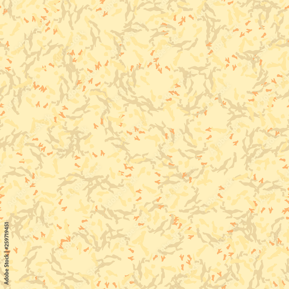 Desert camouflage of various shades of orange, beige and yellow colors