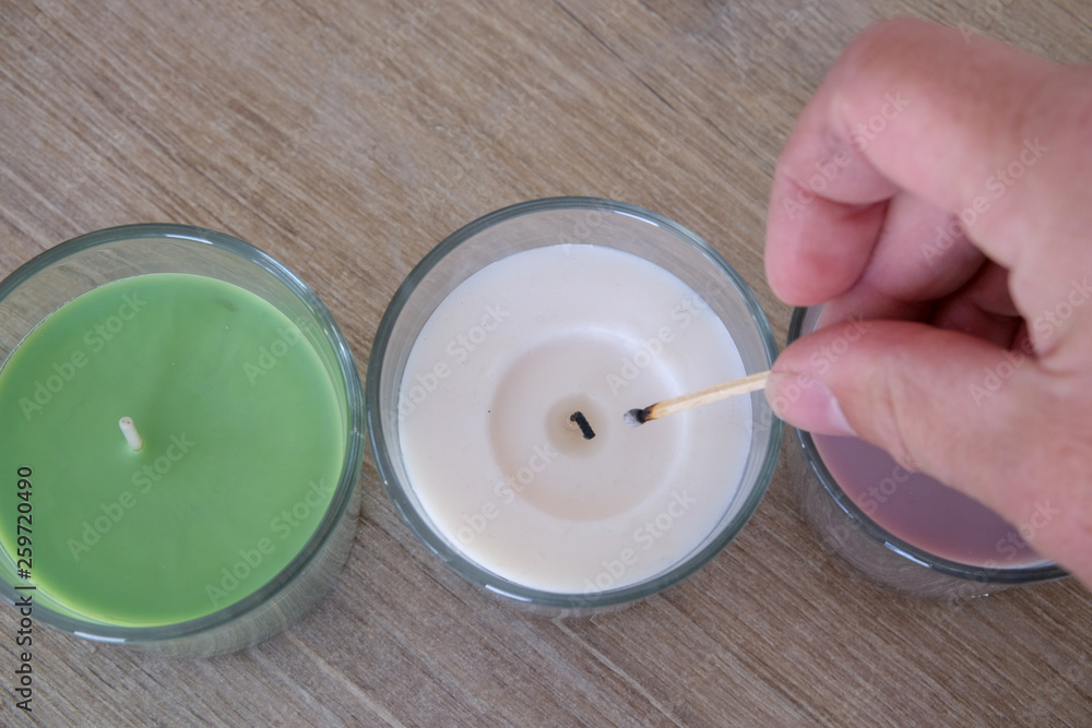 Scented multicoloured candles Scented multicoloured candles