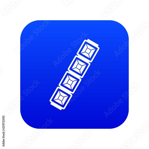 Jewelry chain icon digital blue for any design isolated on white vector illustration