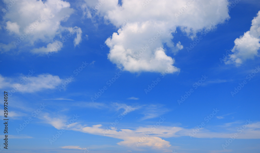 beautiful white cloud blue sky