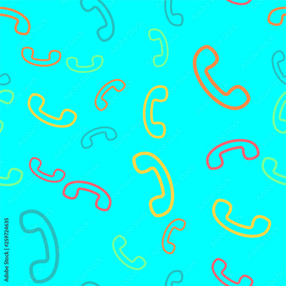 Fototapeta premium seamless pattern vector retro telephone handset .