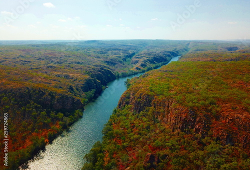 Panoramic view over Katherine river and Katherine Gorge in Nitmiluk National Park, Northern Territory of Australia photo