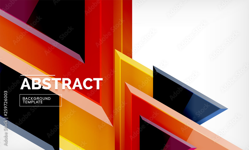 Obraz premium Triangular low poly background design, multicolored triangles