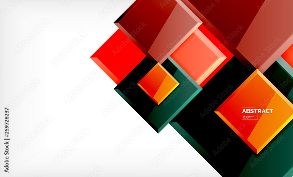 Obraz premium Square geometric background