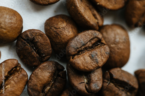 Wallpaper Mural coffee beans on wooden background Torontodigital.ca