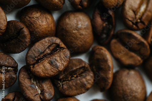 coffee beans on wooden background