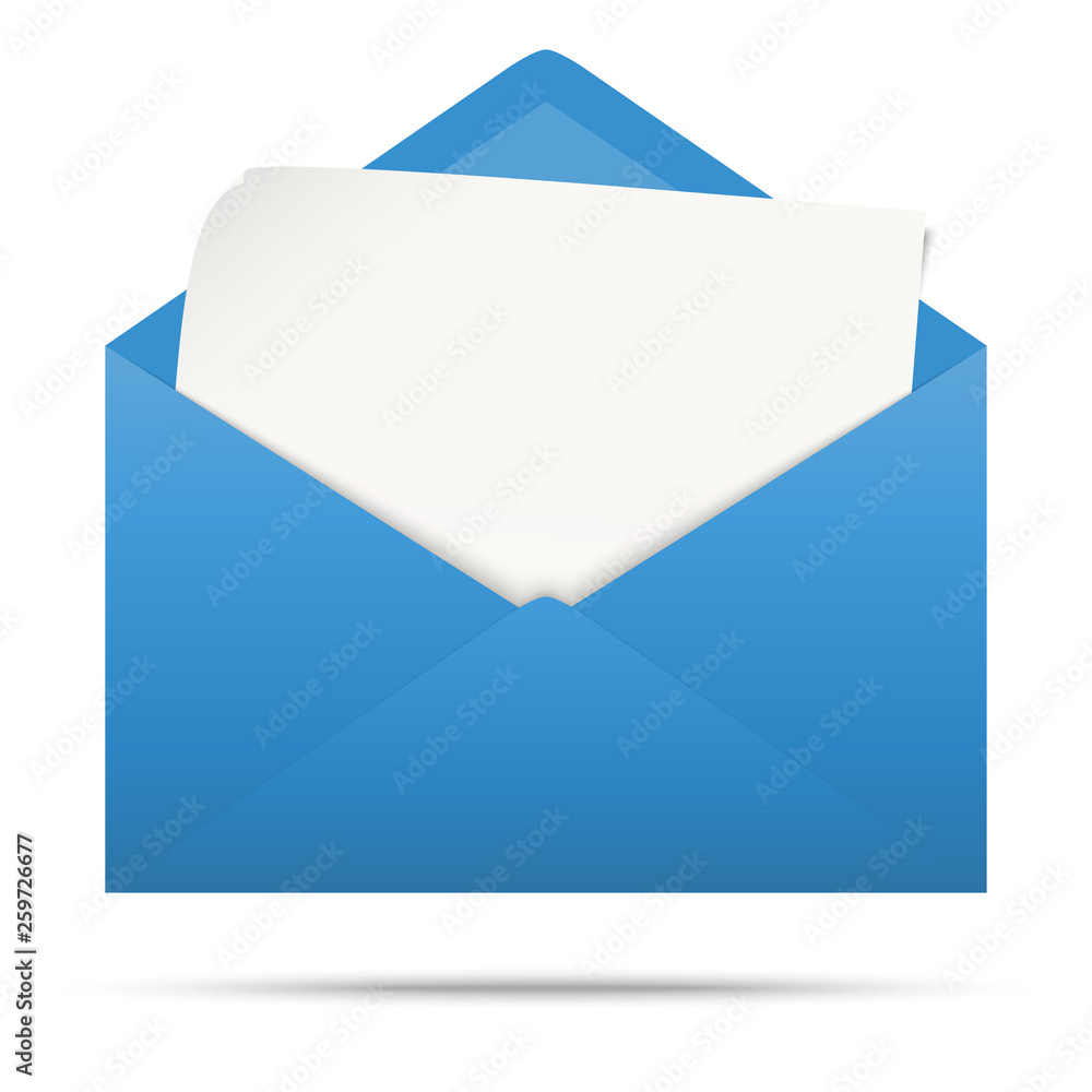 colored envelope with empty paper colored envelope with empty paper
