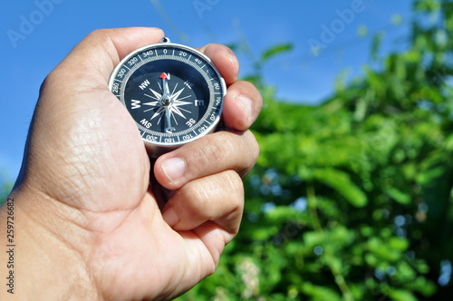 Holding Navigation Compass