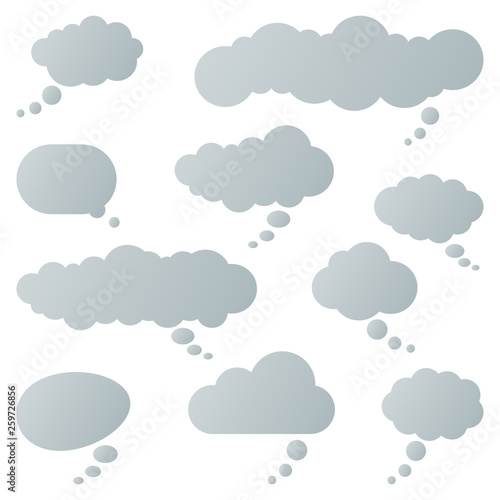 different thought bubbles collection