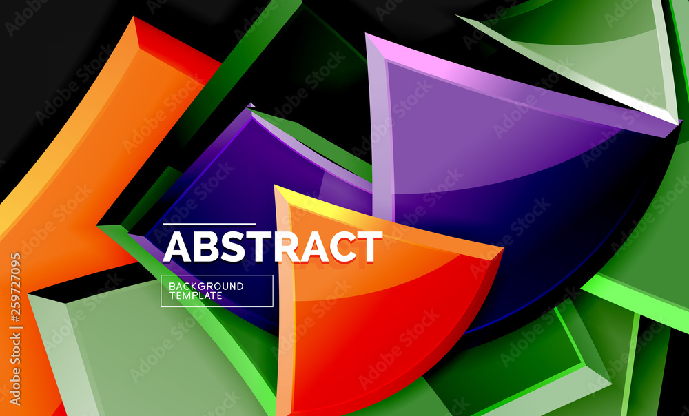 Glossy squares and triangles geometric backgrounds Glossy squares and triangles geometric backgrounds