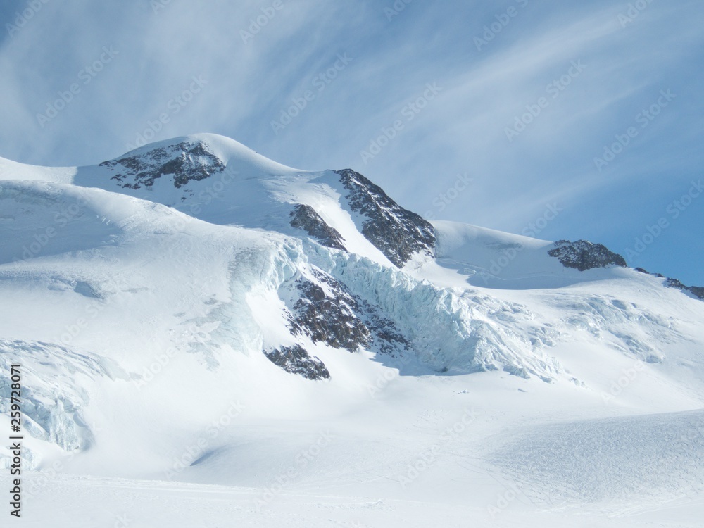 winter landscape for skitouring in otztal alps in austria