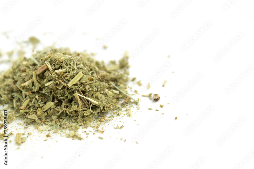 dry chopped grass. tobacco 