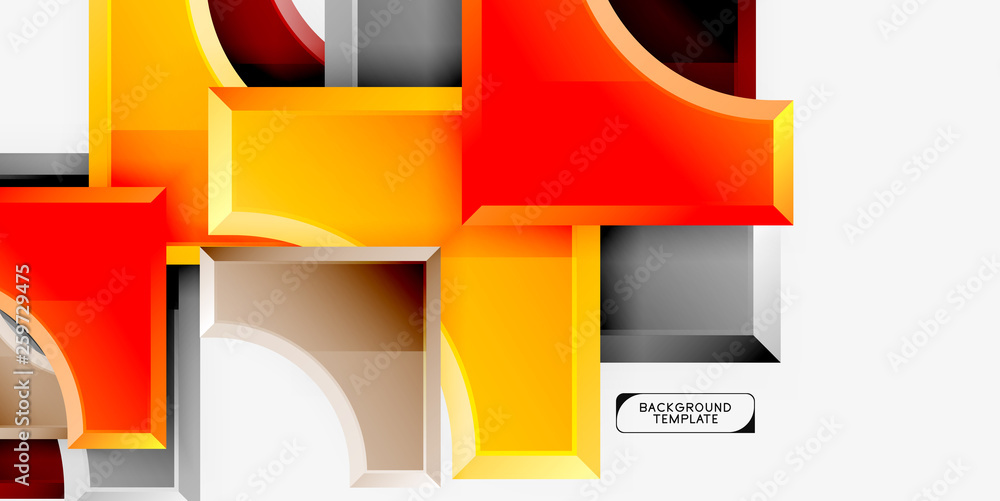 Geometrical 3d shapes background Geometrical 3d shapes background