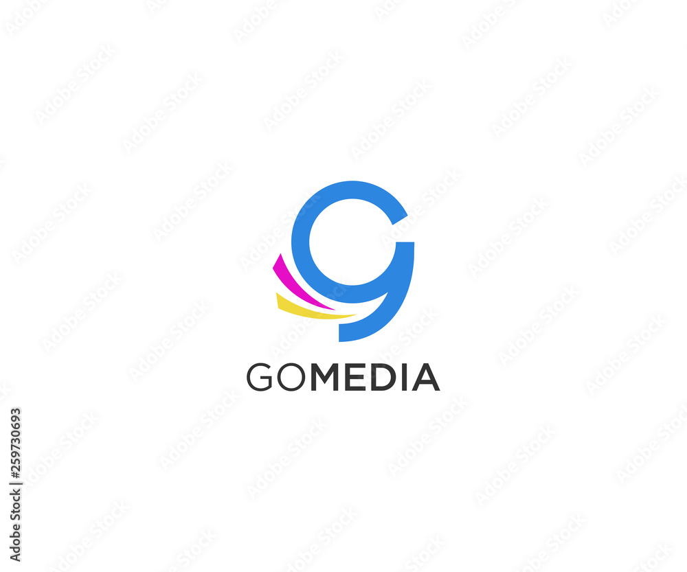 letter G media logo design template letter G media logo design template