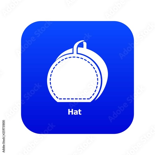 Hat bag icon blue vector isolated on white background photo