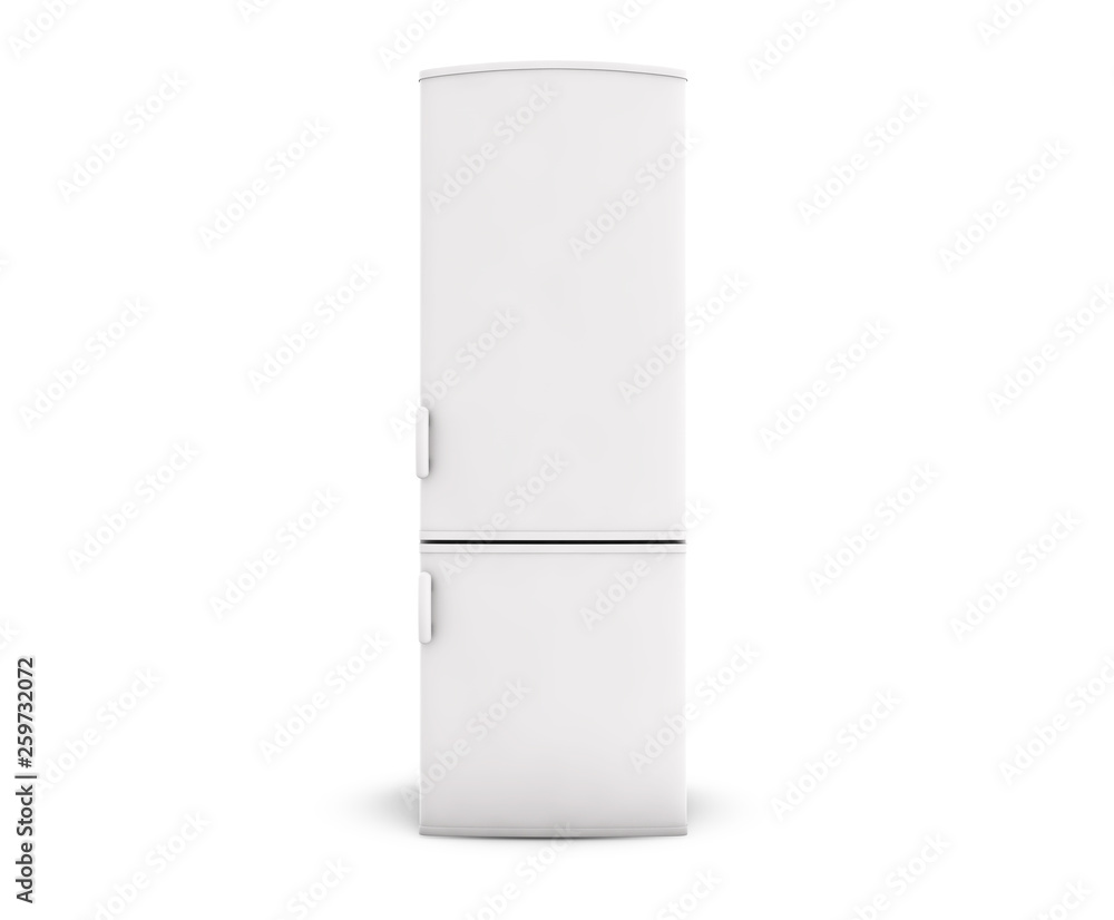 White Refrigerator Isolated. 3D rendering White Refrigerator Isolated. 3D rendering