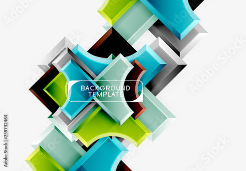 Geometrical 3d shapes background